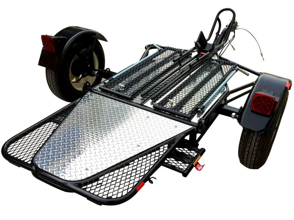 Alpha Sport Single Ride-up Folding Motorcycle Trailer