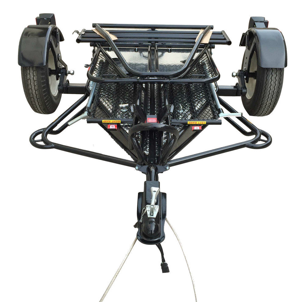 ALPHA SPORT SINGLE RIDE-UP FOLDING MOTORCYCLE TRAILER